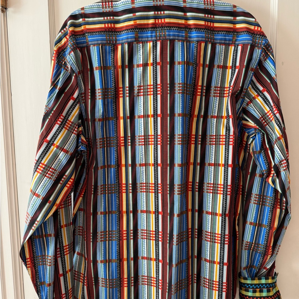 Robert Graham Multicolor Stripe & Plaid Long-Sleeve Button-Down Shirt - Picture 5 of 6